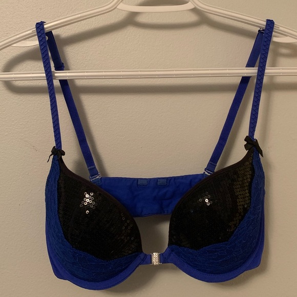 Blue and black bra - Picture 1 of 4